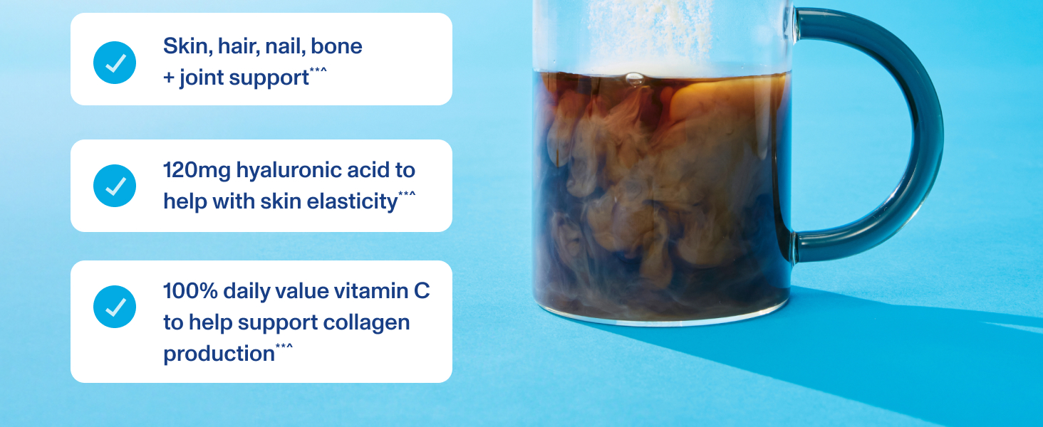 Collagen benefits with mug